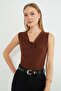 Degaje Yaka Slim Fit Snap Fastener Bodysuit - 4