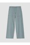 Alita City High Waist Wideleg Women's Jean Pants with a Difference in Color - 5