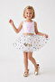 White Butterfly Bow Detailed Girls' Tulle Skirt - Aster