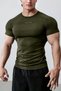Men's Compression Sports Moisture-Wicking Quick-Drying Colorfast Athletic Fitness T-Shirt - 3