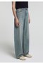 Baggy Tapered Fit Women's Green Cast Denim Jean Trousers - 4