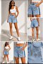 Denim Shorts with Blue Drop Accessories