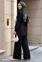 Black Double Suit with Stone Buttons - 4