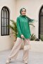 Long Buttoned Back Poplin Shirt - Green - 4
