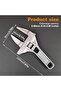 Adjustable Wrench, Wide Jaw 6-68 mm Large Opening Bathroom Aluminum Alloy Spanner Wrenches, Shank... - 2