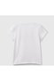 Benetton girl's glitter logo print t-shirt 6-14 years white - 2