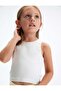 Girl's Stone Print Crop Tank Top 2-10 Years Old Cream - 2