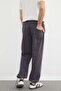 Baggy Sweatpants with Tie-Up Stripes and Leg Stoppers - 8