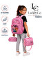 Primary School Bag Girl's 3-Piece Set Pink Primary School Bag Character Printed Set