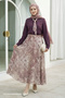 Modal Plum Yoryo Set with Scarf - 4
