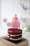 5-Piece Toothpick Cake Decoration with Multi-Colored Princess and Flower Figures - 2