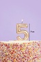 Gold Number 5 Candle - Stylish and Comfortable - 2