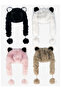 Panda Plush Beanie for Women - 3