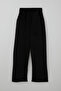 Girl's Pants with Tie Detail, Comfortable Cut, Pockets, Ages 9-14, Black - 3