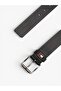 Men's Leather Adjustable Strap Plain Model Black Belt