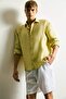 100% Linen Relax Fit Polo Collar Woven Long Sleeve Shirt G0856Ax26Sm - 3