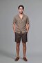 Cotton Regular Fit Lace-Up Waist Linen-Look Bermuda Shorts I0055Ax26Hs