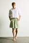 100% Linen Relax Fit Polo Collar Woven Long Sleeve Shirt G0856Ax26Sm - 2