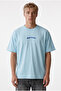 Men's Alpine Embroidered Oversize T-Shirt Baby Blue - 3