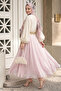 Pink Tulle Skirt with Straw Belt - 4