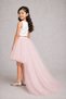 Girl's Fluffy Tutu Skirt with Long Tail on the Back, Graduation Party Prom Combination Skirt - 3