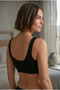 5-Piece Ribbed Cotton Daily Comfortable Bustier Set with Removable Pads and Thick Straps - Athlete's Undershirt - 5