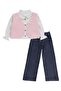 Girl's Vest Set Shirt Set for Ages 2-5 - Pink - 2