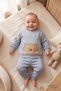 Baby Boy Set with Teddy Bear Print, Seasonal, 100% Cotton, Two-Piece Set, 3-24 Months