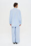 Linen Blue Oversize Women's Shirt - 4