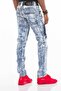 Cd529 Metal Embroidered Hand Painted Men's Jean Pants - 4