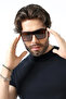 Men's polarized solid brown sunglasses 23060 c3 p yk - 4