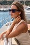 Women's uv400 cat eye matte black sunglasses wp25-26 c2m gradient lens - 4