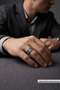 Ethnic Eagle Feather Design Special Design Masculine Adjustable Men's Ring - 2
