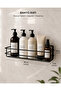 Adhesive Bathroom Organizer No Drilling Strong Adhesive 5mm Quality Wire 2Pcs Bathroom Shelf Shampoo Holder Soap Dish Matte Black Shower Hanger Rack - 2