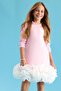 Pink Girl's Dress with Ruffled Hem - Alix - 2