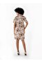 Patterned Buttoned Stand-Collar Comfort Dress (B24-384 00) - 5