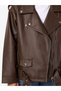 Kunstlederjacke Oversize - 6