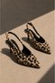 Cortes Leopard Patterned Back Open Stiletto Women's Shoes