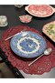 Burgundy Leather Embossed American Service Oval - 3