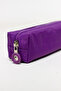 01106 Purple Crinkle Fabric Unisex Single Compartment Water Resistant Finger Pen Holder Pencil Case - 6