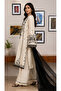 Chandni Ivory & Black Embroidered 3 Piece Suit - 3
