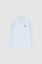 Women's Light Blue Long Sleeve Basic Shirt 50324791-Vr003 - 7