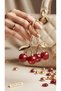 Luxury Design Silvery Cherry Keychain and Bag Ornament (Set of 2) - 2
