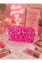 Transparent Pink Leopard Pattern Makeup Bag Zippered Cosmetic Bag Travel and Daily Use