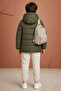 Boy's Khaki Fleece Hooded Waterproof Wind Resistant Pocket Puffer Winter Coat - 4