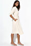 Women's Belted Shirt Dress Cream 1172 - 2