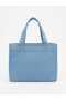 Denim Fabric Blue Tote Handbag