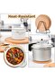 5-Pack Cork Trivet,Round Coasters with Holders,Extra Thick,Reusable,Multifunctional for Hot Kitchenware,Pans,Kettles,7.5inches - 3
