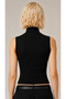 Black Half Turtleneck Tank Top - 3
