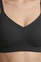 Seamless Bra - Alure |   Black Laser Cut Seamless Women's Bra with Perforated Detail Without Underwire - 6